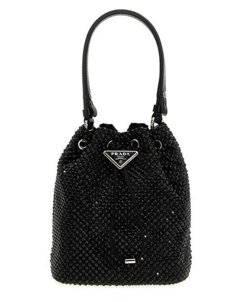 prada crystal bag ss10|Prada satin bucket bag.